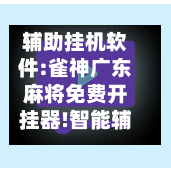 辅助挂机软件:雀神广东麻将免费开挂器!智能辅助工具使用教程-第2张图片