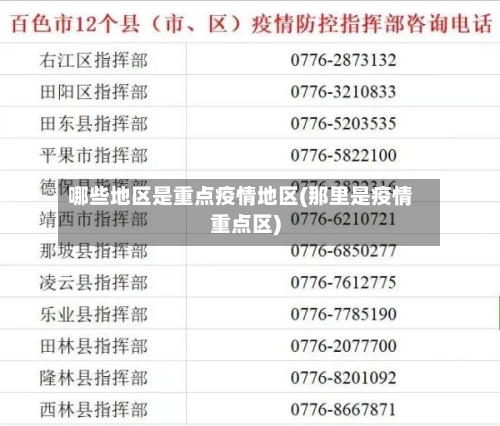 哪些地区是重点疫情地区(那里是疫情重点区)-第2张图片