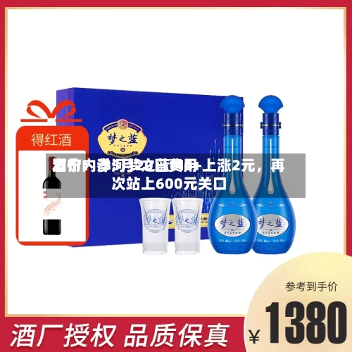 酒价内参5月20日费用发布：洋河梦之蓝M6+上涨2元，再次站上600元关口-第1张图片