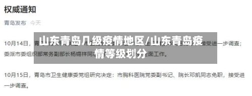 山东青岛几级疫情地区/山东青岛疫情等级划分-第1张图片