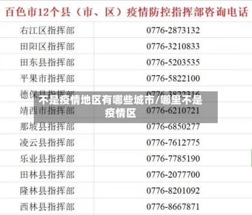 不是疫情地区有哪些城市/哪里不是疫情区-第1张图片