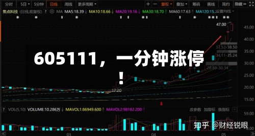 605111	，一分钟涨停！-第2张图片